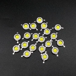 고출력 LED 다이오드, 1 W 화이트 울트라 브라이트, 3000K 100-120lm 밝기, 1 와트 LED 다이오드, 1 W 다이오드, 따뜻한 화이트 비즈, 3V, 20 개