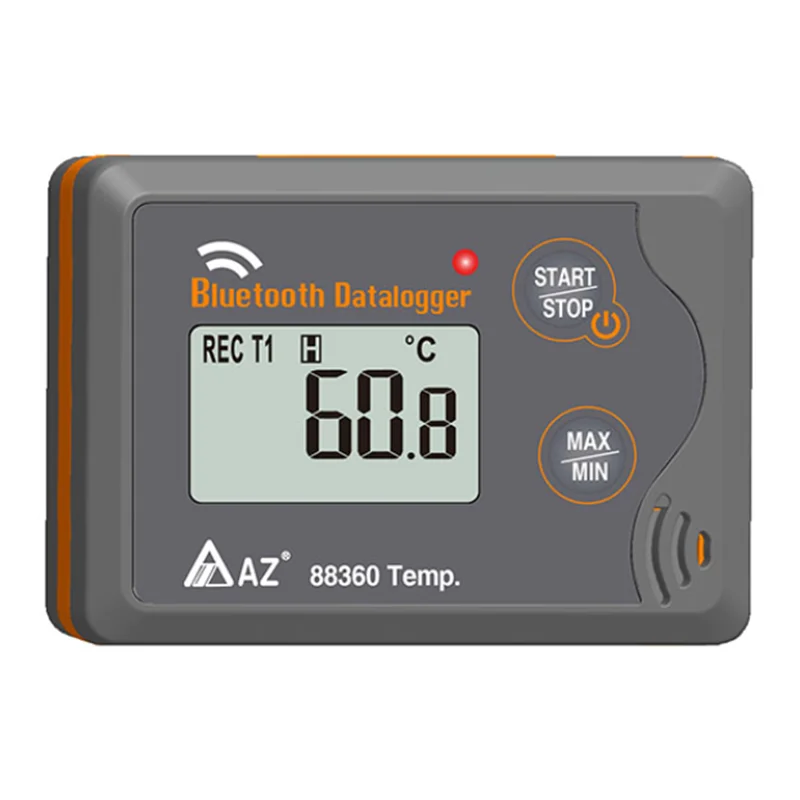 AZ 88360 Bluetooth Temp. Data Logger Programming Logger & Download Data Wireless Through Advanced Bluetooth 4.0 Technology.