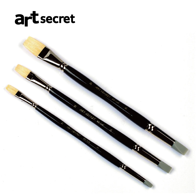 

ArtSecret Professional Brushes 502Flat For Oil Painting&Acrylic&Watercolor Drawing Art Artist Supplies