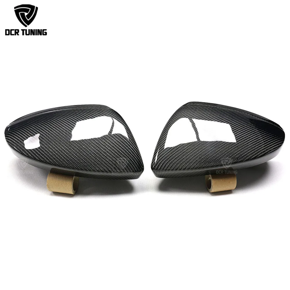 For Audi A6 S6 RS6 A7 RS7 A8 S8 C8 2019 - UP Replace Carbon Fiber Rear View Side Mirror Cover Side Caps With/Without Lane Assit