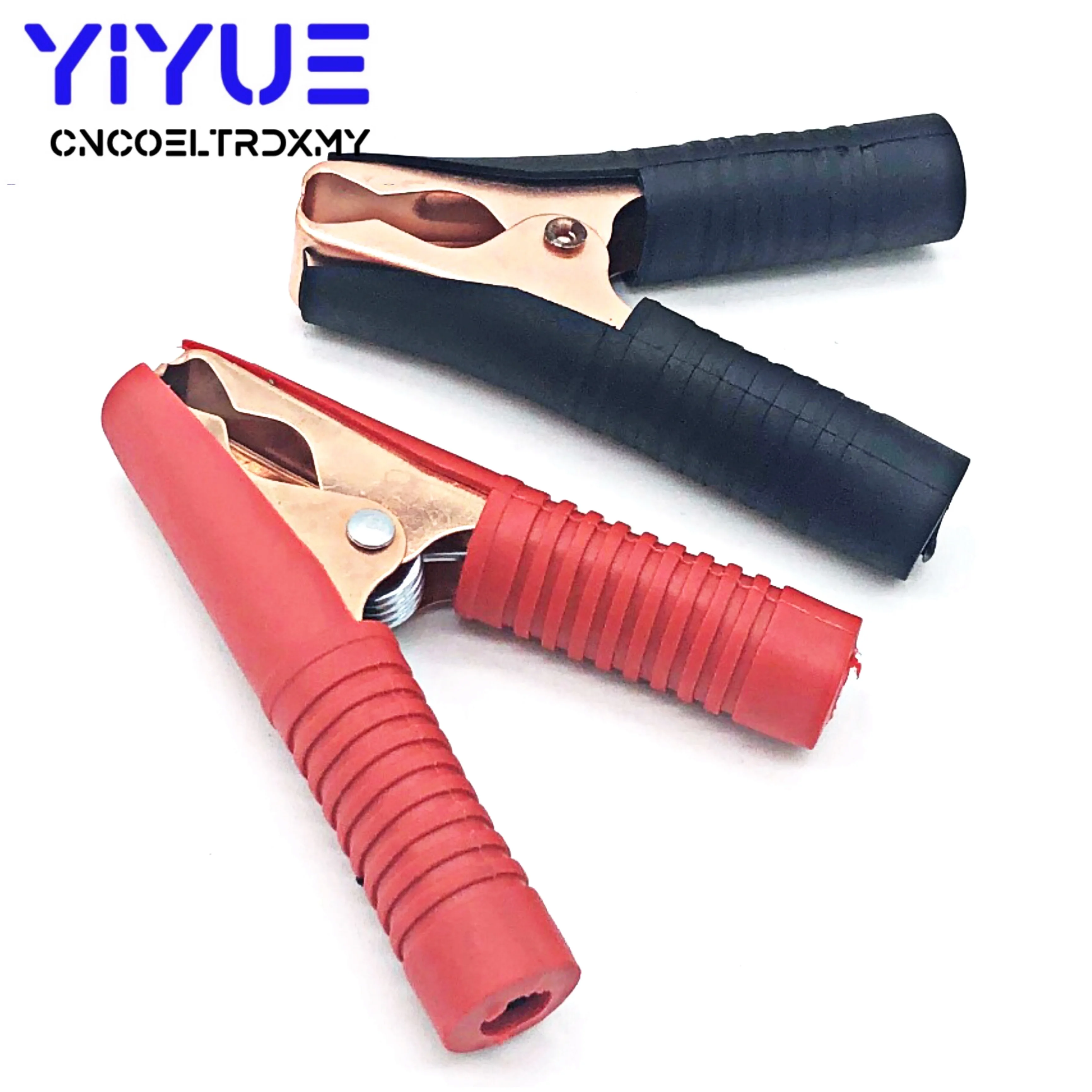 Pinzas de cocodrilo para batería de coche, pinzas de cocodrilo de 100A, color rojo y negro, 2 piezas