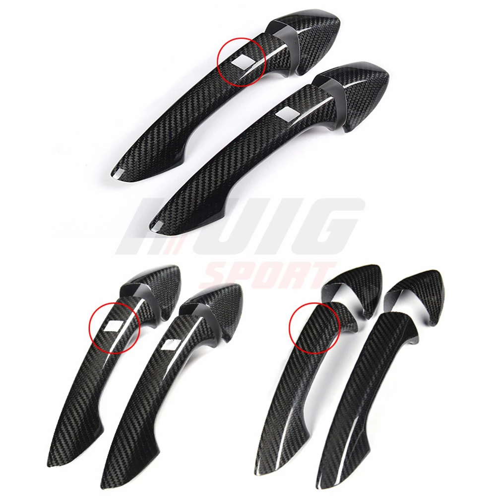 Carbon Fiber Car Side Door Handle Cover Trim Molding For Mercedes Benz B C E GLA GLK CLS Class W204 W176 W246 W218 W212 W207