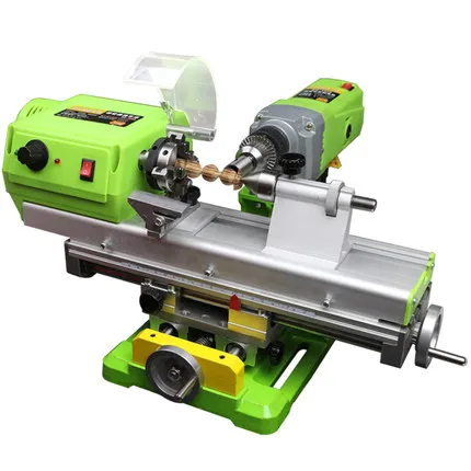 Mini Precision Lathe Grinding and Polishing Beads Beading Machine Mini DIY Woodworking Machinery (Adjustable Speed)