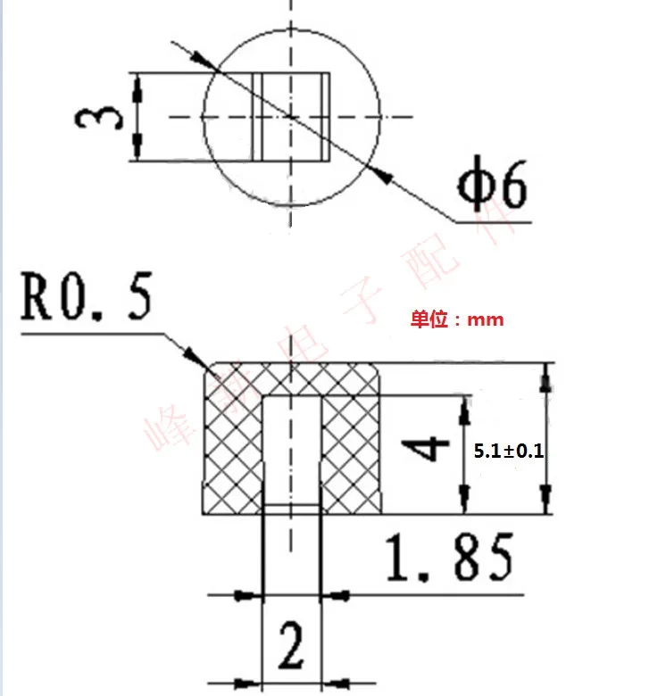 With hat mini mini mini straight plug 6-pin small self-locking switch button with lock key switch with light touch and lock