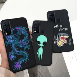 Boy's Phone Case For Vivo Y30 1938 Case Vivo Y50 1935 Back Cover Flower Bumper Cartoon Shell For Vivo Y 30 50 Silicoen Soft Capa