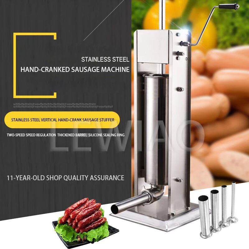 Multiple Capacities Manual Sausage Stuffer Stainless Steel Filling Machine Industrial Vertical Sausage Machine