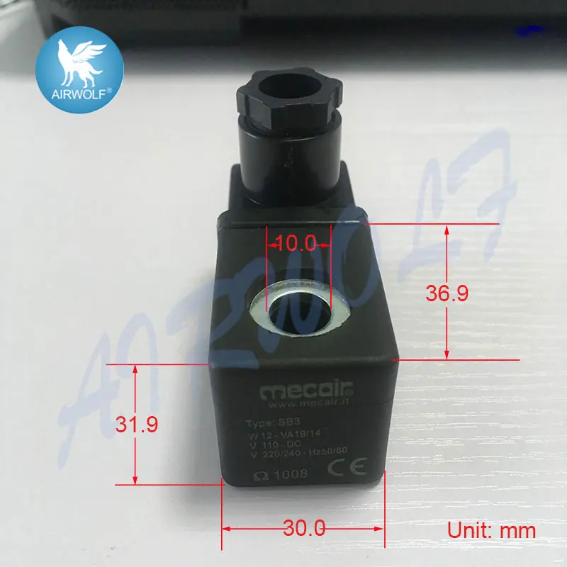 Mecair Solenoid valve coil SB3/SB4 for pulse jet valve diaphragm valves AC220V AC110V DC24V solenoid coils