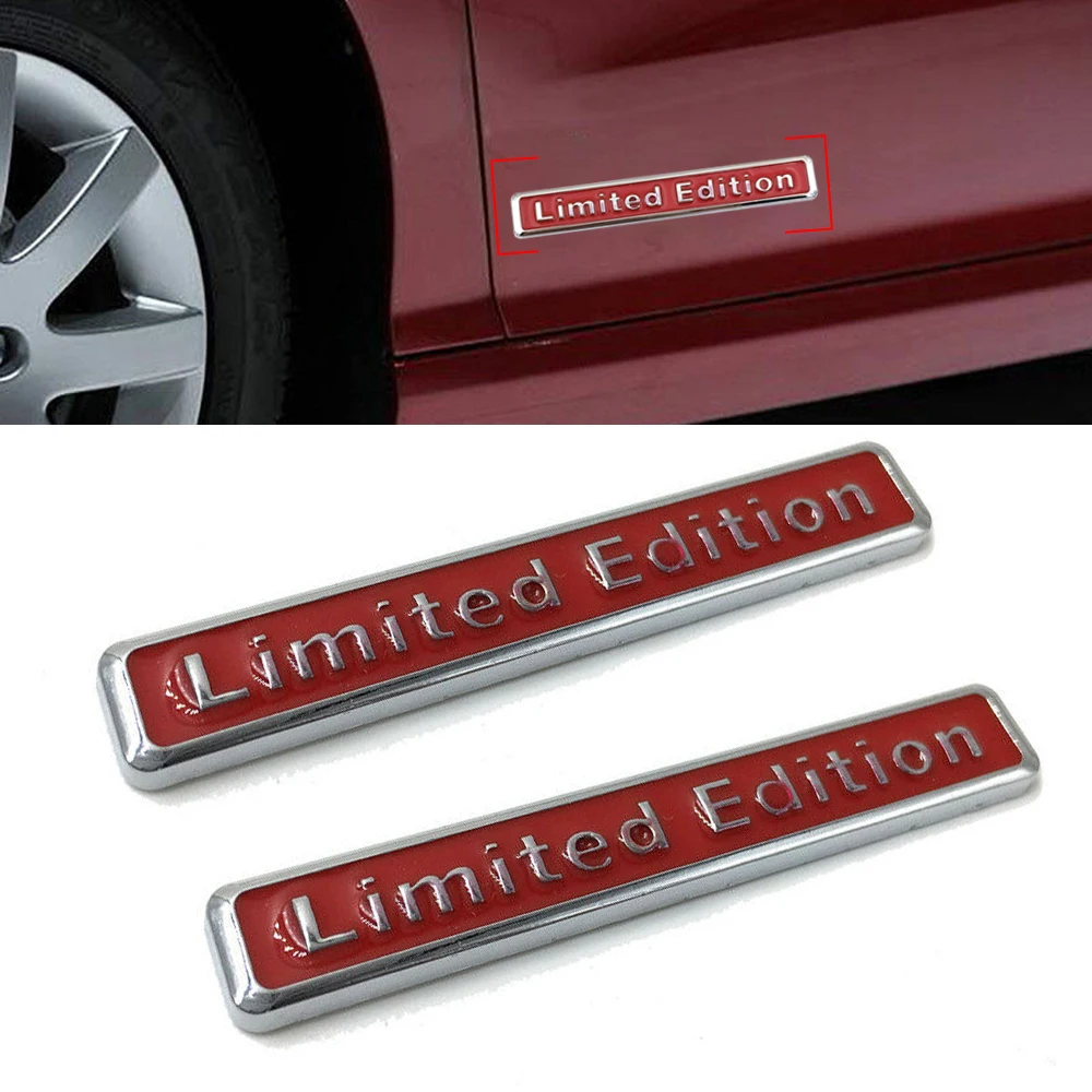 

3D Limited Edition Style Emblem Car Body Dashboard Red Zinc Alloy Sticker Decal Badge Decor Accessories Universal