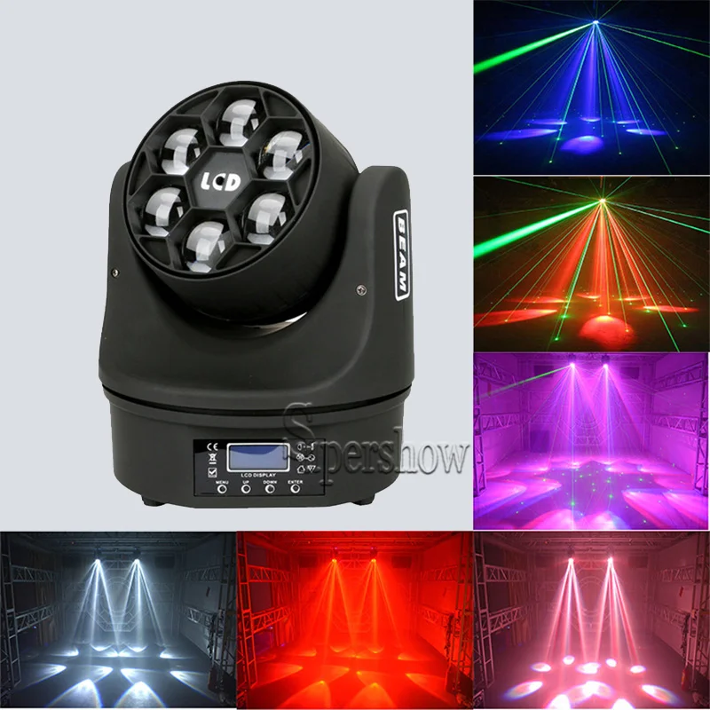 Most popular 6x15w RGBW 4in1 Led Bee Eye Beam Moving Head Light for bar Disco  dj party light effect show