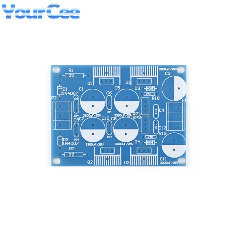 LM317/LM337 Kit Power Module Adjustable Voltage Regulator Switch Resettable Fuse Electrolytic Capacitor Board DC1.25-37V