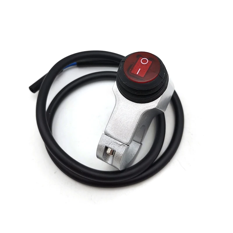 

Motorcycle Switches Headlight Switch and 3 Wires with Red Led Light 12v 16A Aluminium Alloy