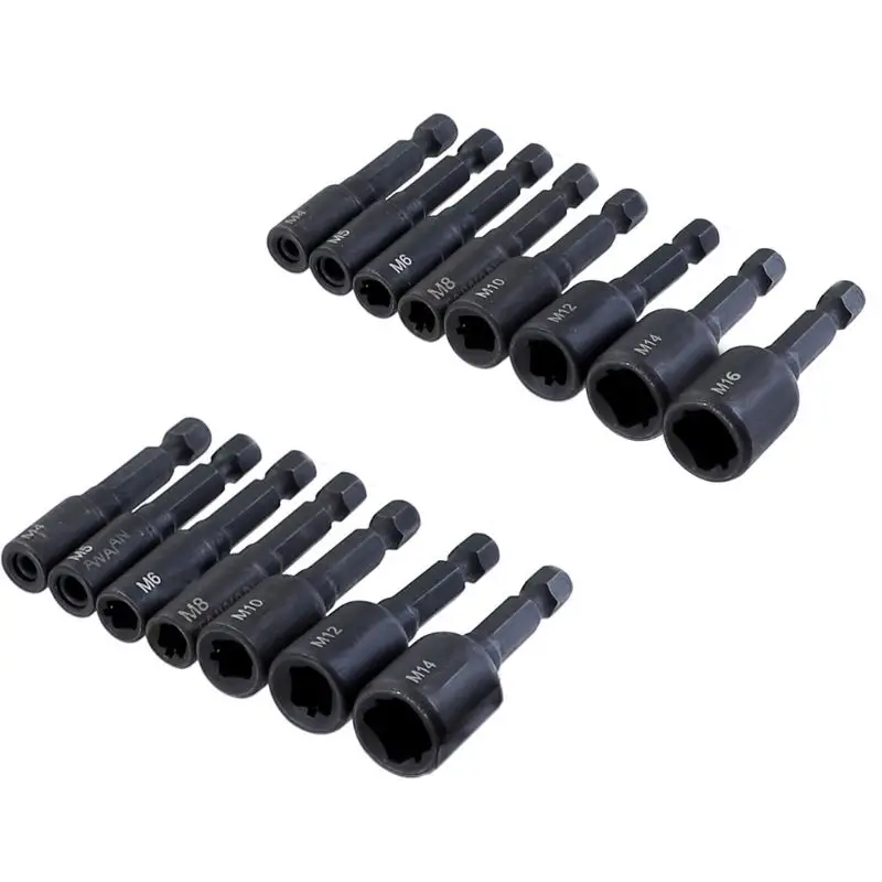 M4-M16 Tap Socket Collet Wrench Set Machine Die Socket Adapter Hex Shank Square Driver Thread Screw Tapping Chuck Drill