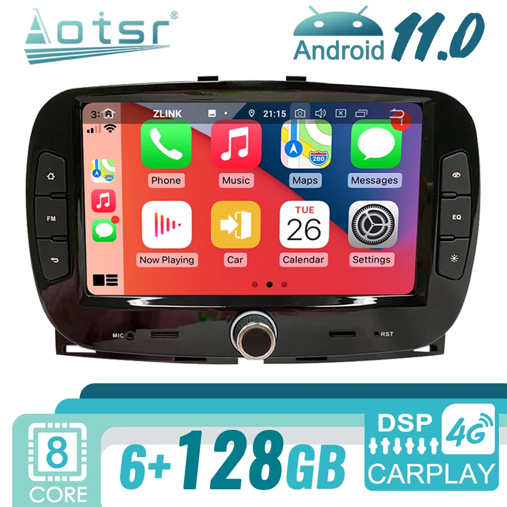 For Fiat 500L 2015 - 2018 Android Car Radio GPS Navigation Multimedia Player Stereo Receiver Autoradio Head Unit