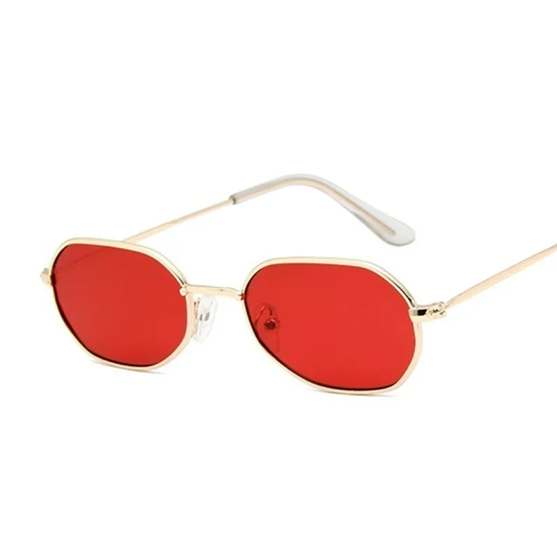 2020 nuevo rojo marca diseñador Vintage gafas de sol ovaladas mujer Retro lentes transparentes gafas de sol cuadradas para mujer hombre UV400