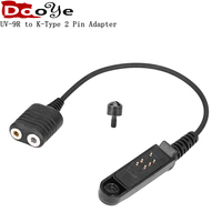 Radio Baofeng UV-9R Plus Talkie-Walkie Adapter Cable to K 2 Pin Suitable for UV-5R BF-888s Walkie Talkie Headset Mic Accessorie