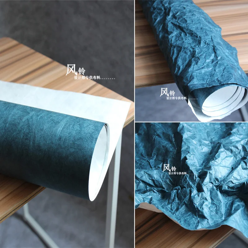 Dupont Tyvek Paper Cyan Blue Waterproof DIY Disposable Suit Backpack Bag Durable Wrap Arts Decor Coat Clothes Designer Fabric