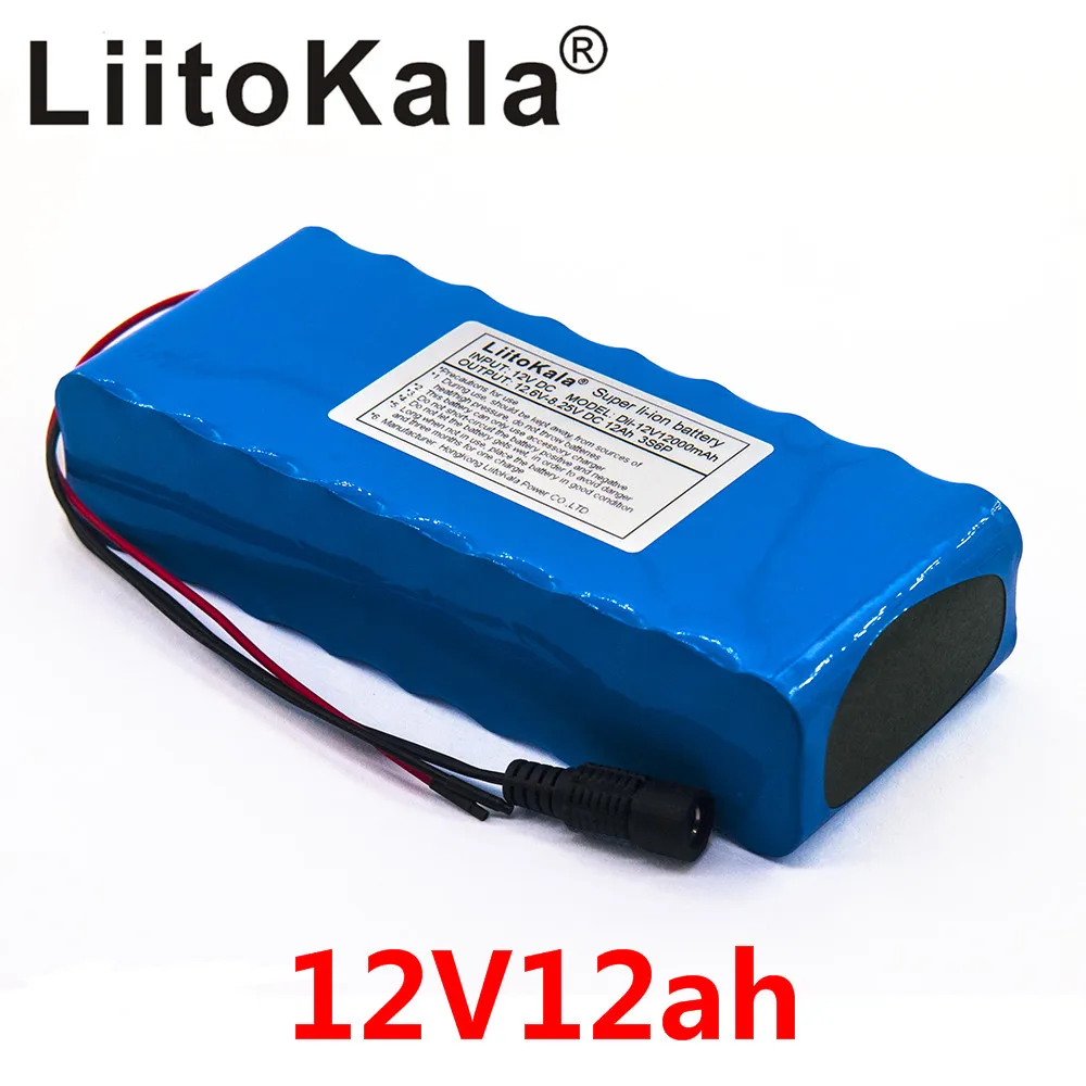 Liitokala 12v 12ah battery pack camera camera battery lithium ion charger recargable El, BMS bicicleta El ctrica de and charger