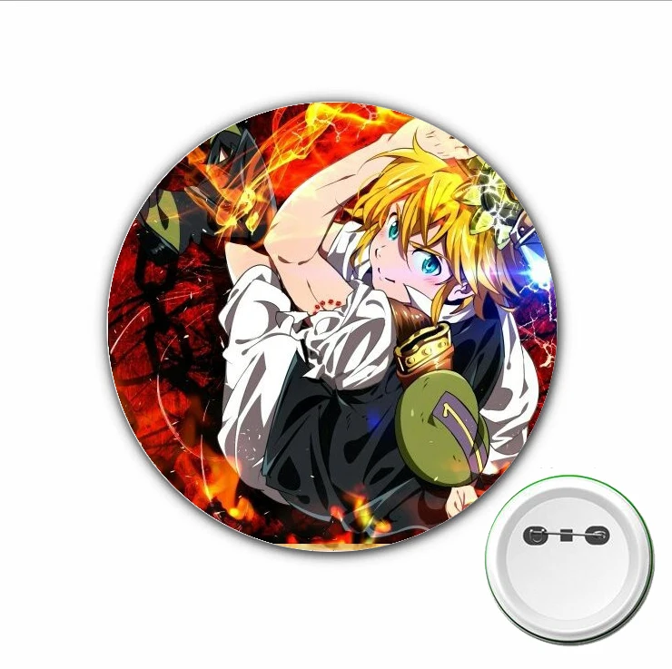 3pcs anime The Seven Deadly Sins Cosplay Badge Cartoon Pins Brooch for Clothes Accessories Backpacks bags Button Badges