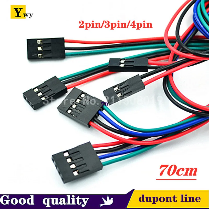 5pcs 1PIN/2PIN/3PIN  70CM Dupont Line Female to Female Jumper Dupont Wire Cable  Arduino DIY KIT For 3 d printers