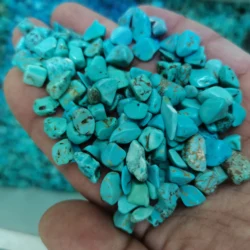 100G Undrilled Irregular Natural Turquoises Gravel Energy Chips Shape Beads For DIY Jewelry Making Fish Tank Decor