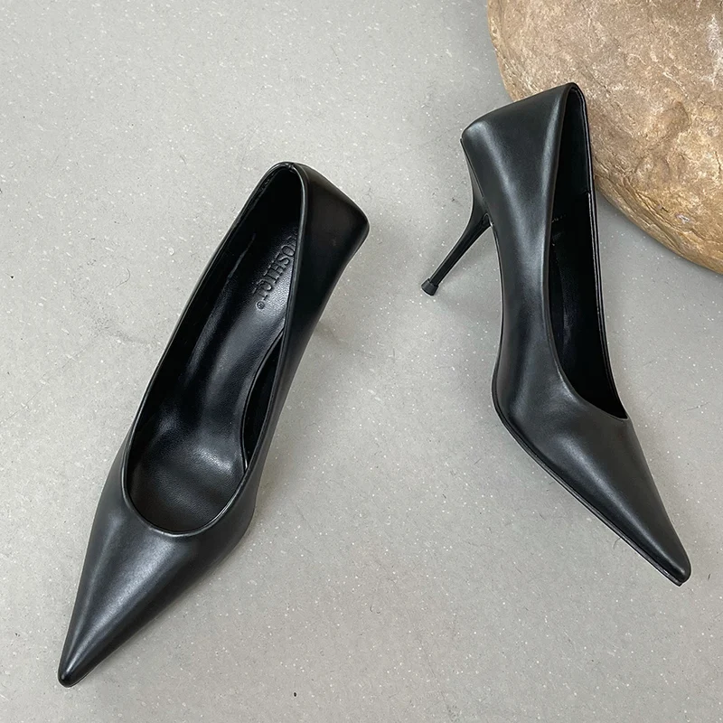 2022 Luxury Women 8cm High Heels Pumps Scarpins Office Ladies Designer White Green Black Heels Prom Stiletto Dress Party Shoes