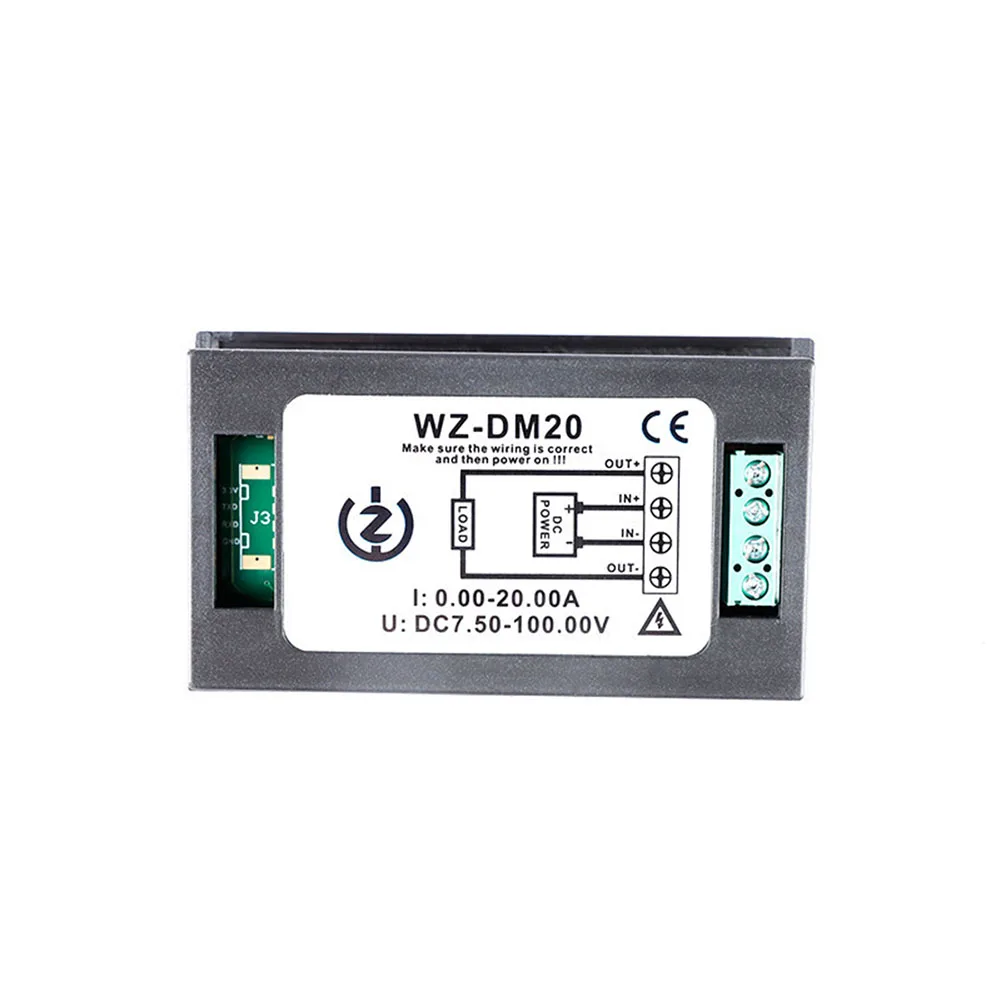 Taidacent DC Multifunctional Electrical IOT Power Meter Panel Mounted 100V/20A Power Monitoring Electrical Digital Energy Meter