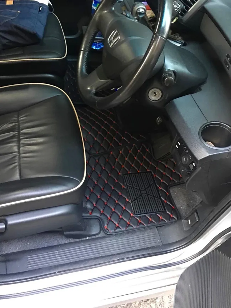 Custom full set car floor mats + trunk mat for Right Hand Drive Honda Freed GB3 GB4 GP3 2023-2008 6 7 8 seats waterproof carpets