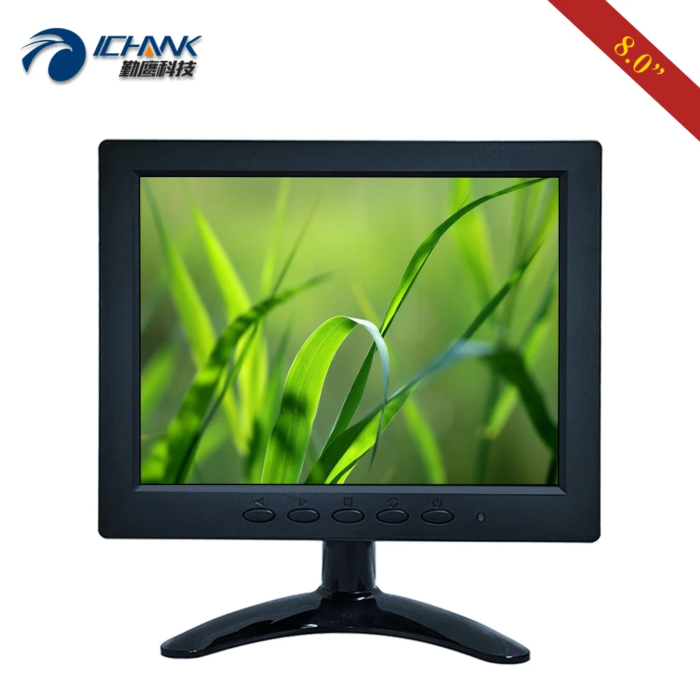 

8" inch HDMI-in Monitor 1024x768 AV Built-in Speaker POS Microscope Vehicle Display U-disk Picture Video Loop Player ZB080JN-592