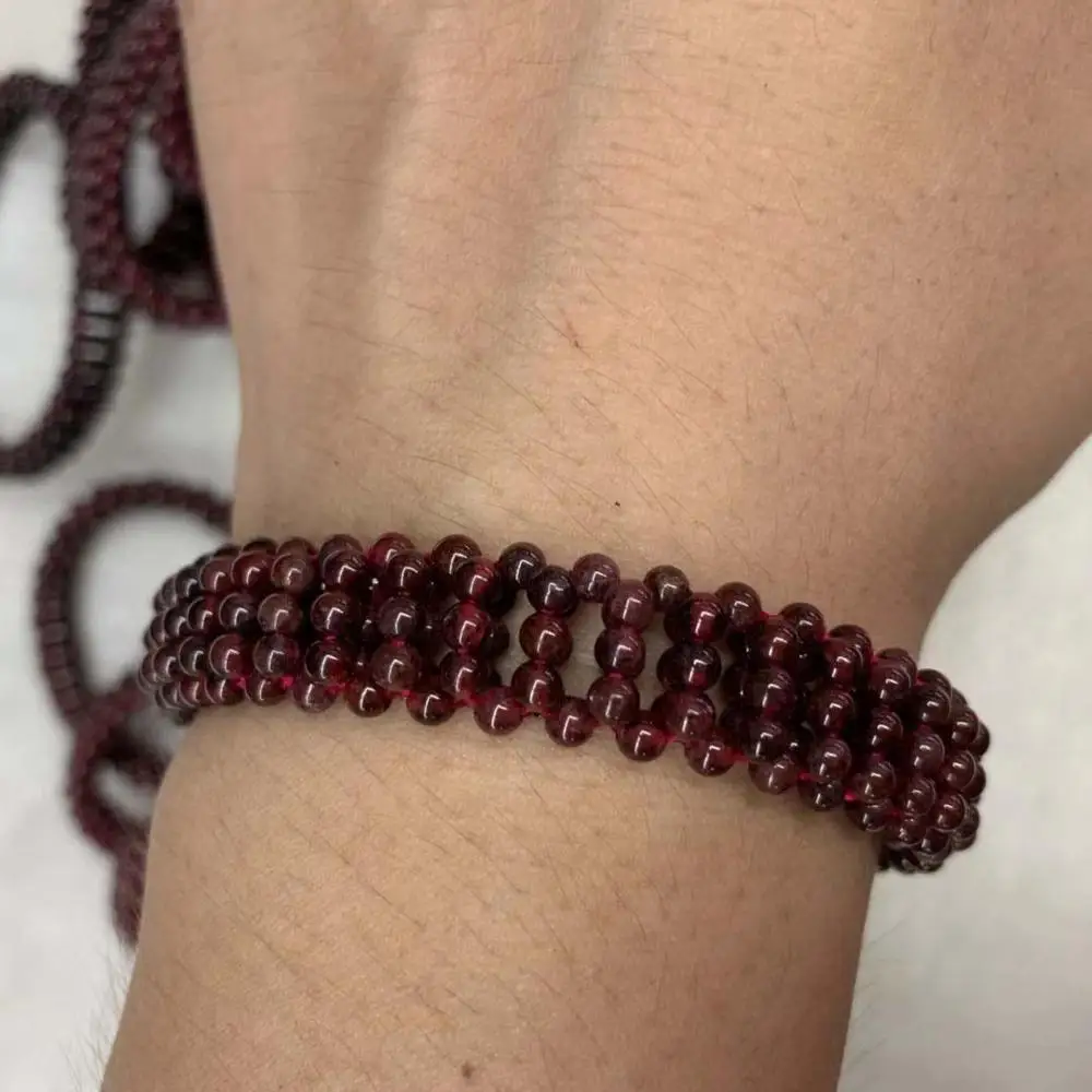 red garnet stone bracelet natural gemstone jewelry bracelet DIY bracelet  for woman wholesale !