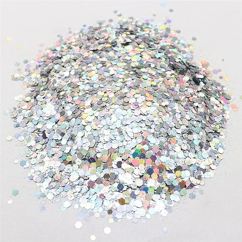 50g Bag of Nail Art Sequins Fantasy Sequins Hexagonal Dots Mixed Sequins Craft Sequins Wedding Decoration Nail Art Decoration image 4