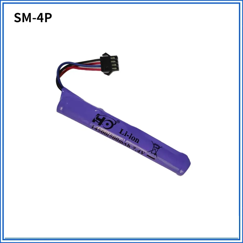 14500 แบตเตอรี่ 7.4v 500mAh แบตเตอรี่ Li-Ion สําหรับ RC Stunt Dump รถของเล่นแบตเตอรี่อุปกรณ์เสริมสําหรับของเล่น RC รถถังรถบรรทุกแบตเตอรี่รถไฟ