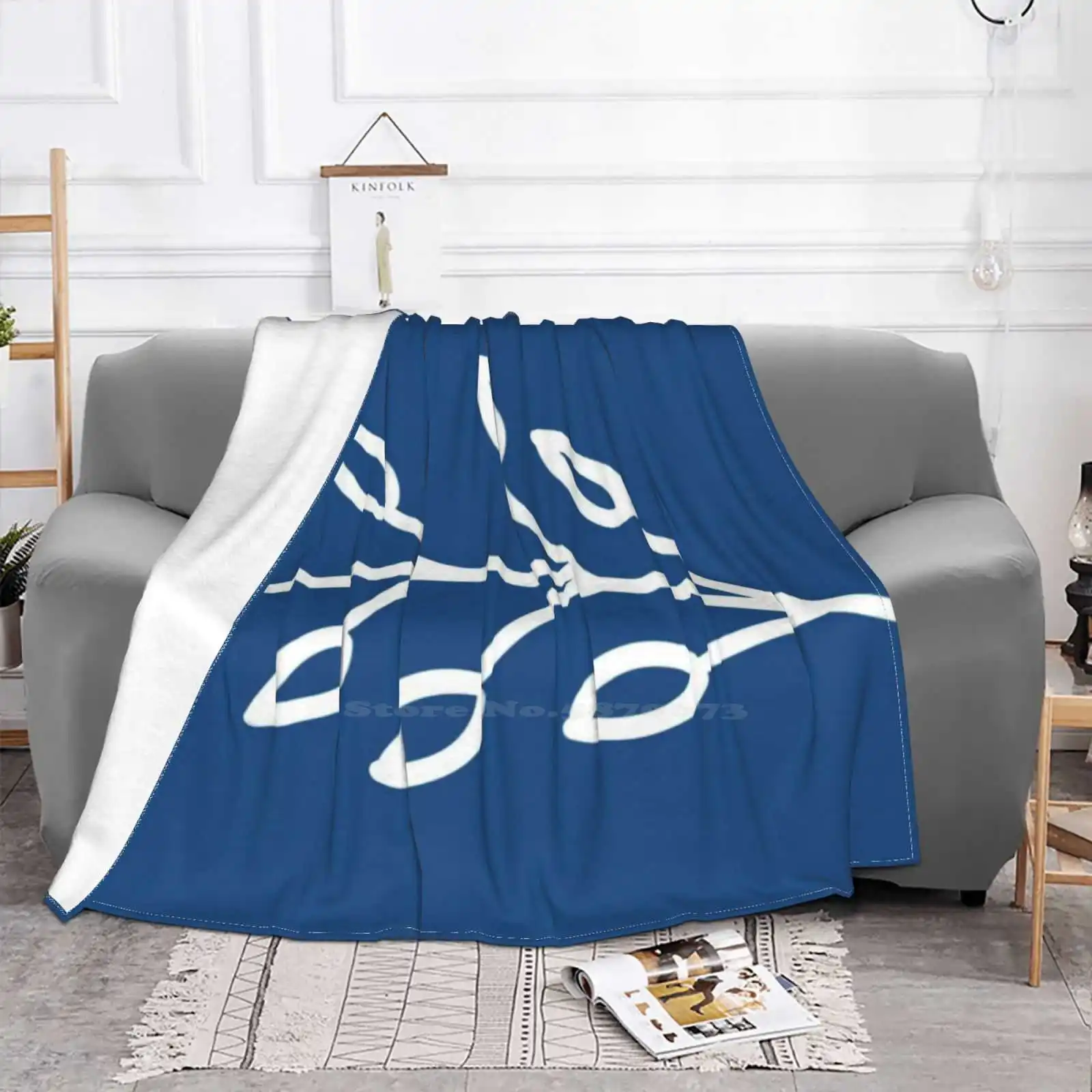 Feeling Of Lightness - Blue Shaggy Throw Soft Blanket Sofa/Bed/Travel Love Gifts Leaves Nature Blue Classic Blue Pantone 2020