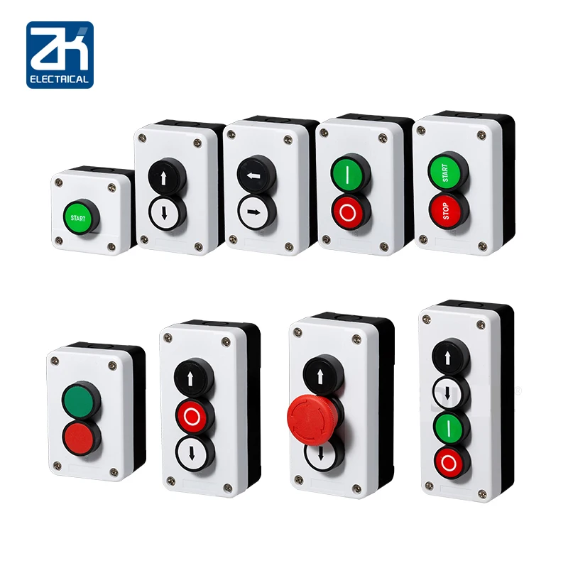 With arrow symbol, start stop self sealing waterproof button switch emergency stop industrial handhold control box