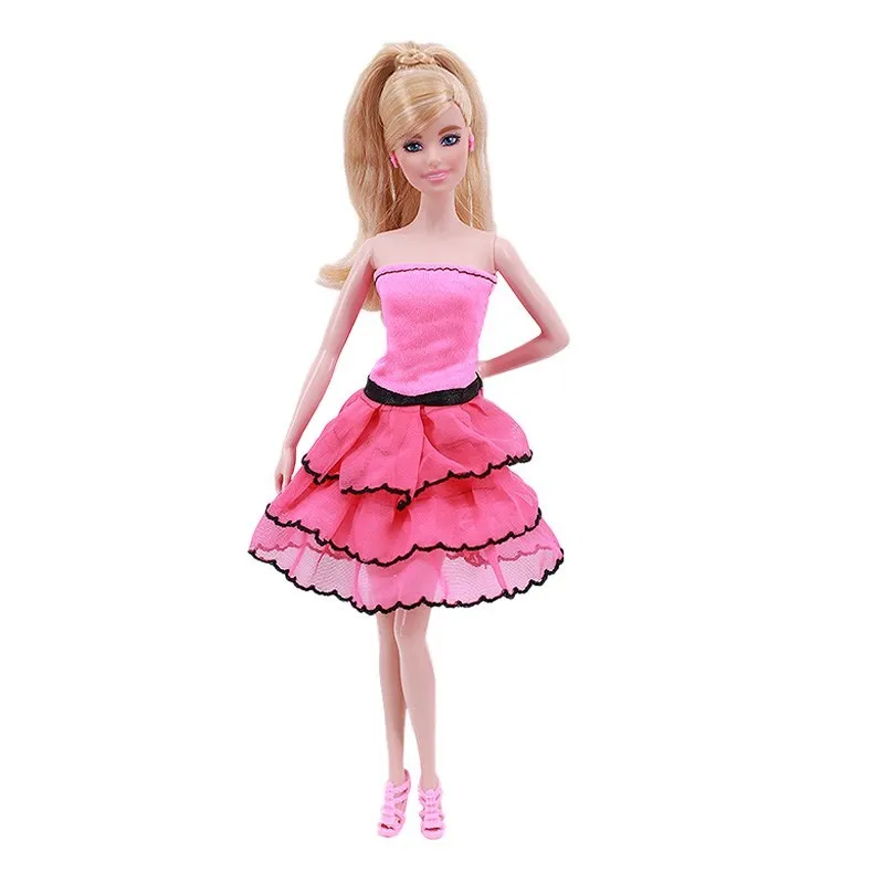 2PCS/Set Barbies Doll Clothes Daily Causal Wear Handmade Skirt For Barbies Fit 11.8Inch Girl Doll,BJD Doll,Christmas Gift