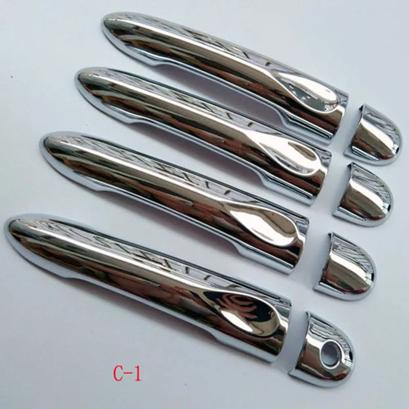 Chrome Door Handle Cover Trim for LADA XRAY X Ray X-ray 2015 2016 2018 Car Accessories 8 Pcs Color Carbon Fiber