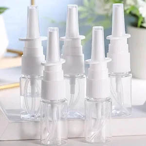 5 buah 10ml/20ml / 30ml Botol Semprot Hidung Plastik Kosong Putih Penyemprot Pompa Semprotan Hidung Kabut Botol Isi Ulang untuk Kemasan Medis 8 semprotan hidung penjualan terbaik - №