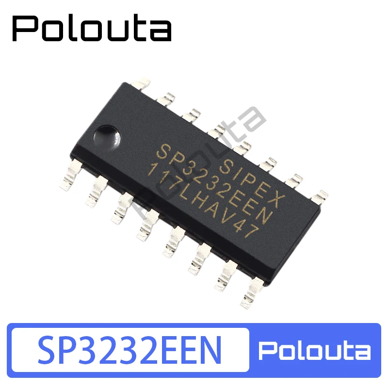 10 Pcs/Set Polouta SP3232EEN SOP-8 RS-232 Transceiver IC Chip DIY Acoustic Components Kits Arduino Nano Integrated Circuit