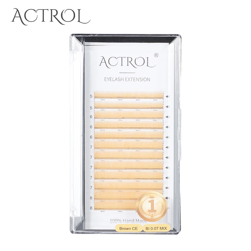 ACTROL 12 Rows Eyebrow Extension 0.07 5/6/7/8mm Makeup Professional False Lash Extensions Soft Natural  Individual For Whosale