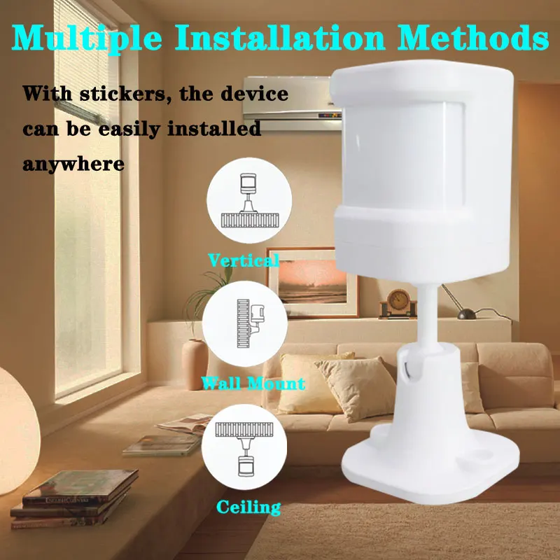 433Mhz Mini Wireless PIR Motion Sensor Detector Infrared Detector For Home Alarm System Intelligent Pet Immunity With Battery