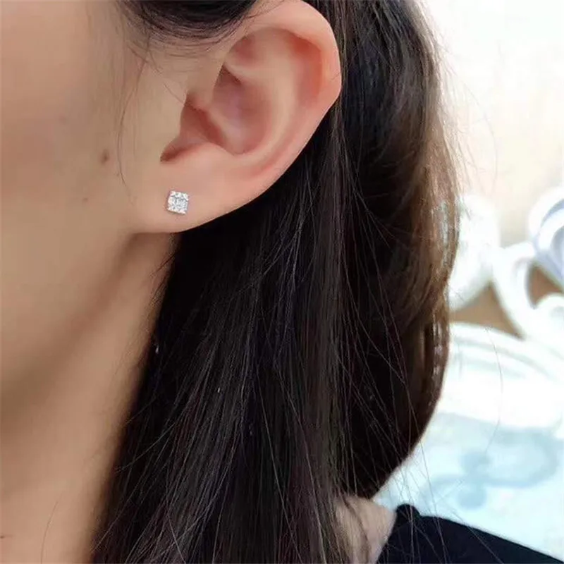 Romantic Lovers Lab diamond cz Earring 925 Sterling Silver Engagement Wedding Earrings for women Bridal Party Jewelry image 6