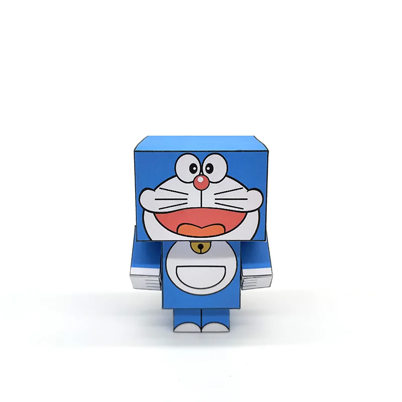 Robot sans colle chat Origami fait à la main, Mini modèle 3D en papier, figurine de dessin animé, bricolage, Cube, jouets artisanaux pour enfants et adultes, CS-036