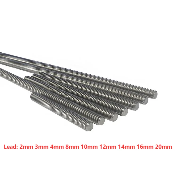 

304 stainless steel T10 screw length 300mm lead 2mm 3mm 4mm 8mm 10mm 12mm trapezoidal spindle 1pcs