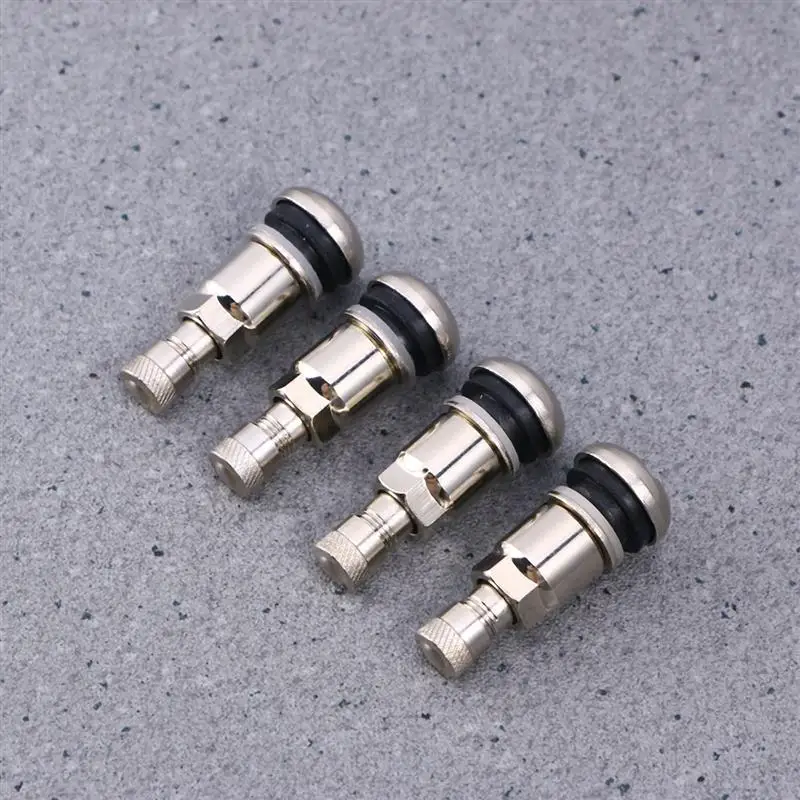 4pcs Snap In Tire Stainless Steel Tire Car Tire Vehicle Tire Valves Tyre Stem Air Valve Caps нипель автомобильный