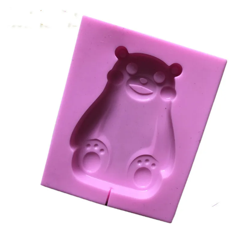 HMROVOOM  Big white bear ice cream mold Cute cartoon bear lollipop mold Silicone baking mold Aromatherapy mold