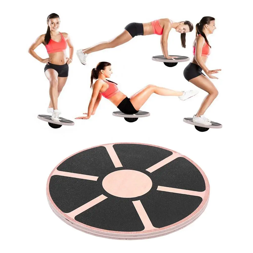 Wooden Balance Board Non-slip Sturdy Disk Balance Training Waist Workout Twisting Yoga Gym Board Exercise Fitness Equipments