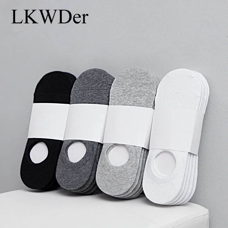 

LKWDer 3 Pairs/Lot Mens Silicone Non-slip Incisible Boat Socks Follow The Foot Sport Running Socks Men Unisex Summer Socks Meias