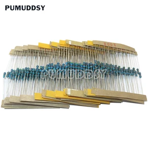 600 buah / set 30 Jenis Resistansi 1/4W Paket Resistor Film Logam 1% Berbagai Macam Kit 1K 10K 100K 220ohm Resistor 1M 300 Buah / set 12 registrasi penjualan terbaik - №
