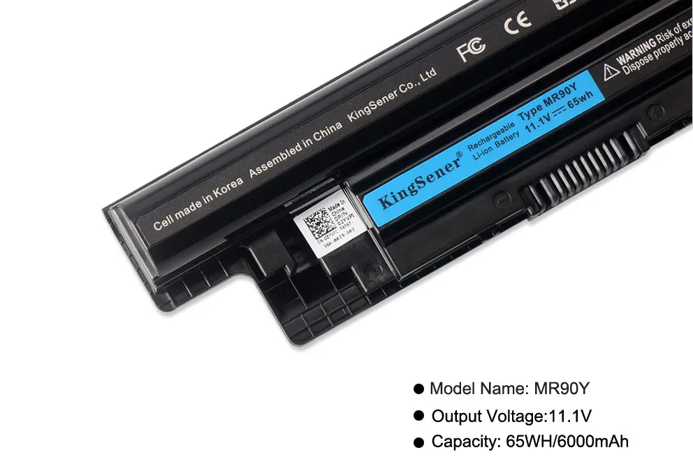Корейский аккумулятор KingSener 6000 мАч MR90Y для DELL Inspiron 3421 3721 5421 5521 5721 3521 3437 3537 5437 5537