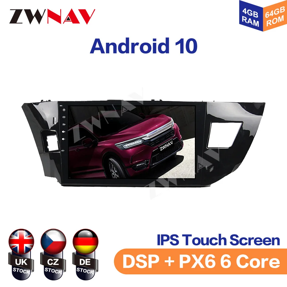 Android 10 Car Radio GPS Navigation Multimedia Player For Toyota Levin 2013+ Car Head Unit Radio Player Tape Recorder No CD DVD