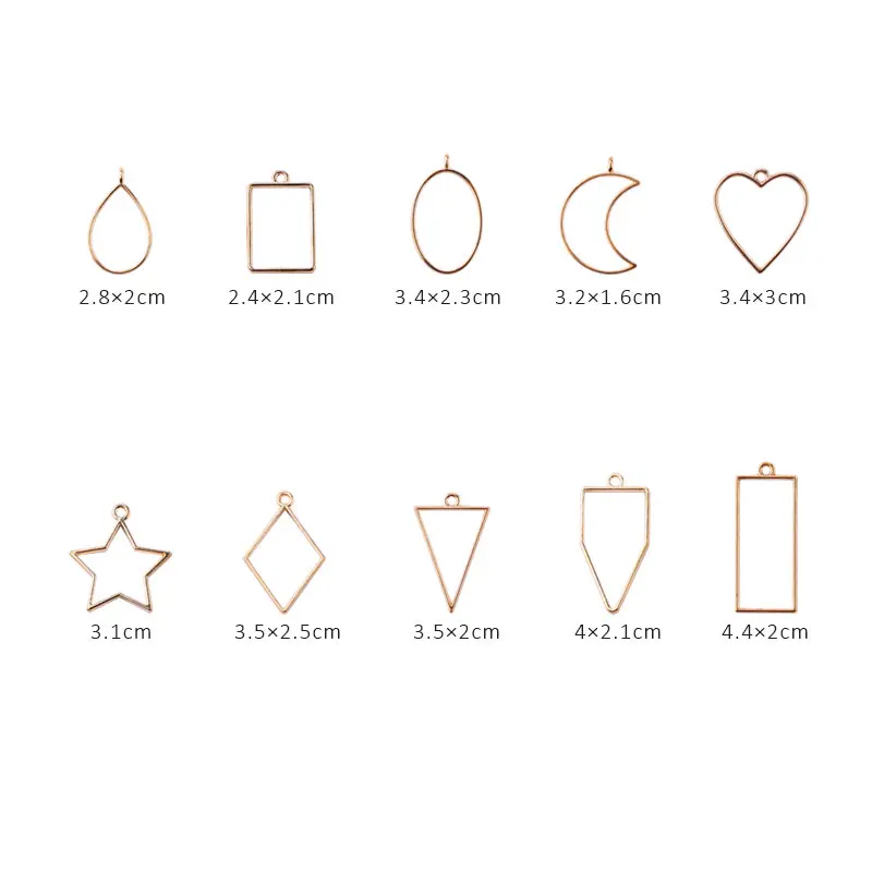 Geometric Shape Metal Epoxy Mold with Traceless Tape Resin Craft Moldl for Jewelry Making Supplies Handmade DIY Accessories